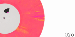 Vinyle marbré rose fluo-jaune opaque