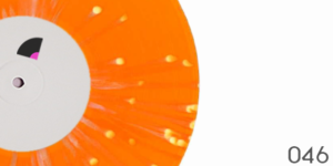 Vinyle éclaté orange transparent-blanc